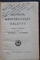 Alexandru O. Teodoreanu - Hronicul mascariciului Valatuc, 1928 (cu autograful autorului)