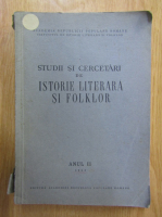 G. Calinescu - Studii si cercetari de istorie literara si folklor