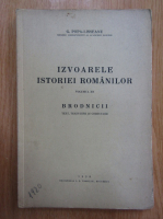 G. Popa Lisseanu - Izvoarele istoriei romanilor (volumul 12)