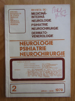 Revista Neurologie, Psihiatrie, Neurochirurgie, nr. 2, aprilie-iunie 1979