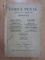 Const. G. Ratescu - Codul penal Carol al II-lea (volumul 1, partea generala)