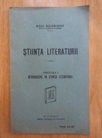Mihail Dragomirescu - Stiinta literaturii, fascicula 1. Introducere in stiinta literaturii.