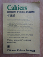 Anticariat: Revista Cahiers roumains d'etudes litteraires, nr. 4, 1987