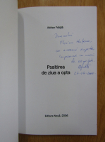 Adrian Fratila - Psaltirea de ziua a opta (cu autograful autorului)
