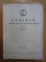 Analele Academiei Republicii Socialiste Romania, seria a IV-a, volumul 17, 1967
