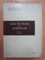 Dari de seama ale sedintelor (volumul 52, partea III)