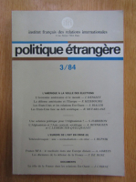 Politique etrangere, nr. 3, 1984