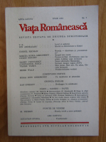 Revista Viata Romaneasca, anul LXXVII, nr. 7, iulie 1982