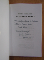 Barbu Cioculescu - De la Mateiu citire (cu autograful autorului)