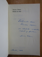 Mariana Filimon - Scriere de mana (cu autograful autoarei)