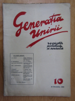 Anticariat: Revista Generatia Unirii, nr. 10, decembrie 1929
