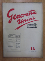 Anticariat: Revista Generatia Unirii, nr. 11, ianuarie 1930