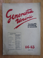 Revista Generatia Unirii, nr. 14-15, aprilie-mai 1930