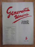 Revista Generatia Unirii, nr. 5, iunie 1929