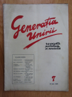 Revista Generatia Unirii, nr. 7, iulie 1929