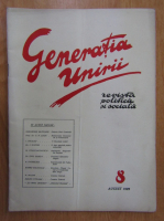 Revista Generatia Unirii, nr. 8, august 1930