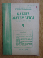 Revista Gazeta Matematica, anul XCI, nr. 9, 1986