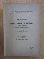 V. Gomoiu - Repertor de medici, farmacisti, veterinari din Tinuturile Romanesti (volumul 1)
