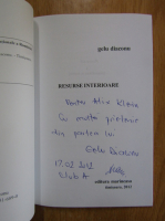 Gelu Diaconu - Resurse interioare (cu autograful autorului)