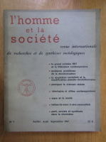 Anticariat: L'homme et la societe, nr. 5, iulie-august-septembrie 1967
