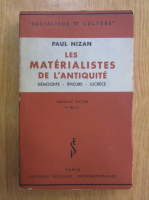 Paul Nizan - Les materialistes de l'Antiquite