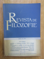 Revista de Filozofie, anul XI, nr. 1, 1964
