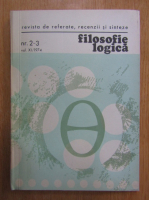 Anticariat: Revista Filosofie logica, volumul XI, nr. 2-3, 1974