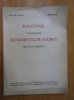 Anticariat: Buletinul Comisiunii Monumentelor Istorice, anul XXIII, fasc. 104, aprilie-iunie 1940
