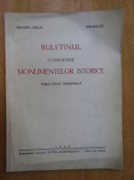 Anticariat: Buletinul Comisiunii Monumentelor Istorice, anul XXXIII, fasc. 104, aprilie-iunie 1940