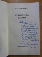 Anticariat: Dan Zamfirescu - Permanenta patriei (cu autograful autorului)