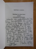 Dimitrie D. Cazacu - Meditatii in cheie lirica asupra conceptului de femeie (cu autograful autorului)