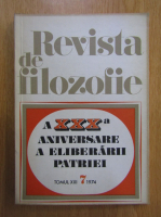 Revista de Filozofie, volumul XXI, nr. 7, 1974