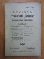 Revista Preocupari Juridice, anul I, nr. 1, 1937