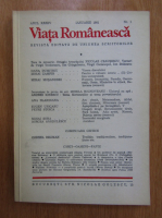 Revista Viata Romaneasca, anul XXXIV, nr. 1, ianuarie 1981