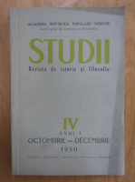 Studii. Revista de istorie si filosofie, anul 3, nr. 4, octombrie-decembrie 1950