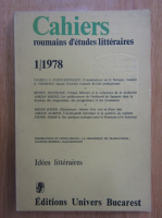 Anticariat: Cahiers roumains d'etudes litteraires, nr. 1, 1978