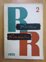 Anticariat: Revue Roumaine, nr. 2, 1958