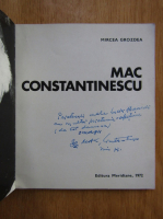Mircea Grozdea - Mac Constantinescu (cu autograful autorului)