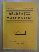 Revista Recreatii matematice, anul XI, nr. 1, ianuarie-iunie 2009