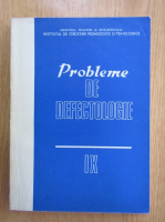 Probleme de defectologie (volumul 9)