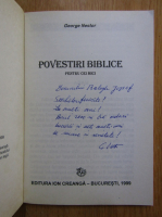 George Nestor - Povestiri biblice (cu autograful autorului)