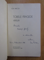 Ion Mircea - Tobele fragede (cu autograful autorului)