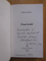 Mihai Sora - Firul ierbii (cu autograful autorului)