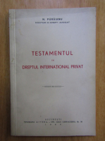 N. Paraianu - Testamentul in dreptul international privat