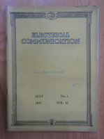 Revista Electrical Communication, volumul 16, nr. 1, iulie 1937