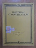 Anticariat: Revista Electrical Communication, volumul 17, nr. 3, ianuarie 1939