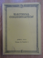 Anticariat: Revista Electrical Communication, volumul 18, nr. 4, aprilie 1940
