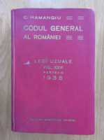 Anticariat: C. Hamangiu - Codul general al Romaniei (volumul 26, partea III)