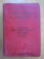 Anticariat: C. Hamangiu - Codul general al Romaniei (volumul 28)