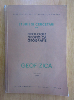 Revista Studii si cercetari de geologie, geofizica, geografie. Geofizica, volumul 23, 1985